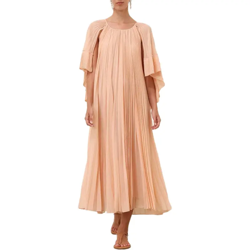 Zimmermann SS25 Short Sleeved Dress Women's Peach-1