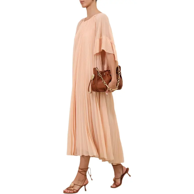 Zimmermann SS25 Short Sleeved Dress Women's Peach-4
