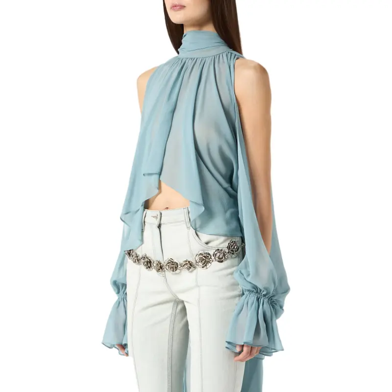 Blumarine SS25 Shirt Women's Blue-4