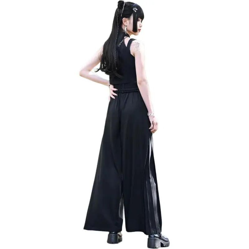 FA2LO Casual Pants Unisex Black-4