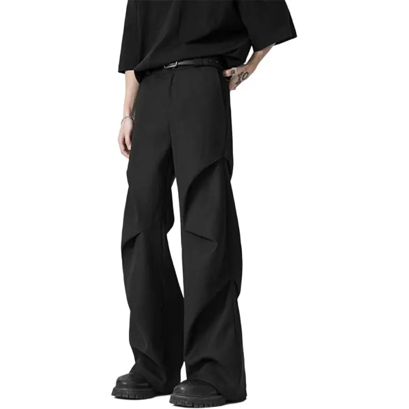 BENGEN Casual Pants Unisex Black-2
