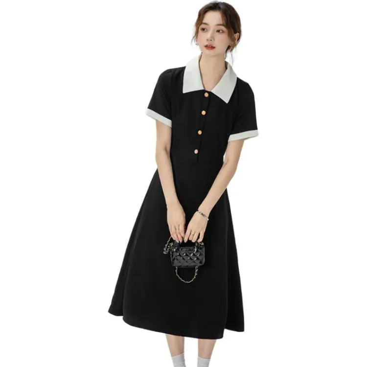 Dior Beauty Short Sleeved Dresses Women's Black-4