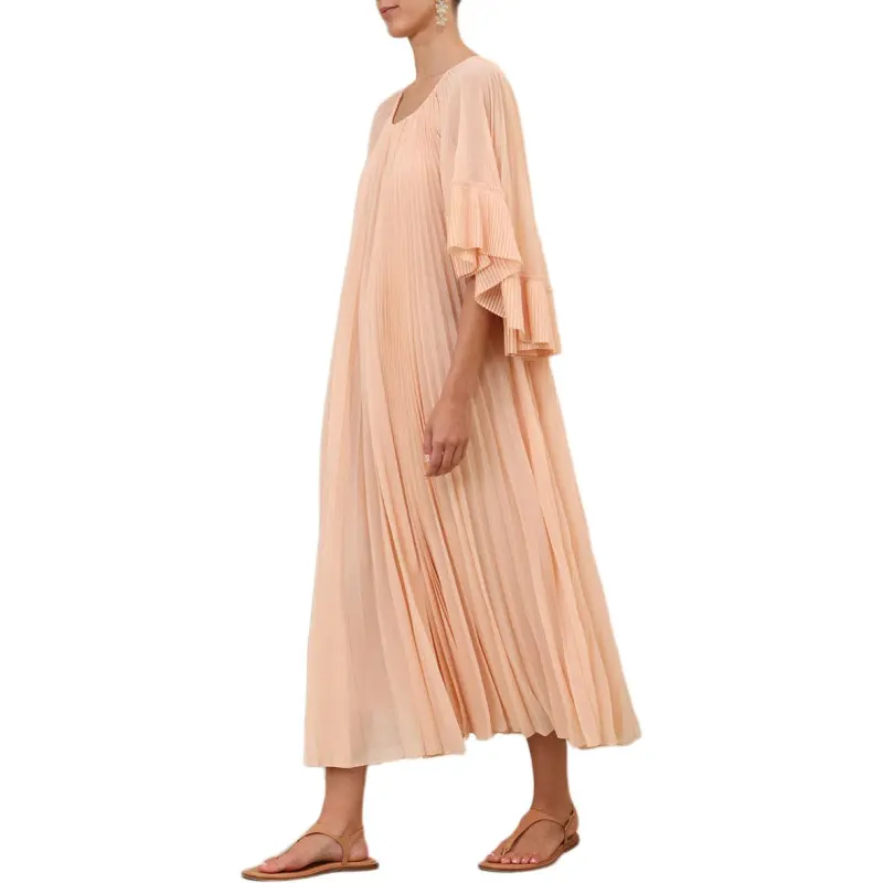 Zimmermann SS25 Short Sleeved Dress Women's Peach-5