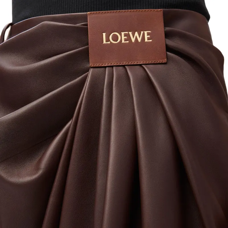 LOEWE SS25 Casual Pants Women's Chocolate Brown-4
