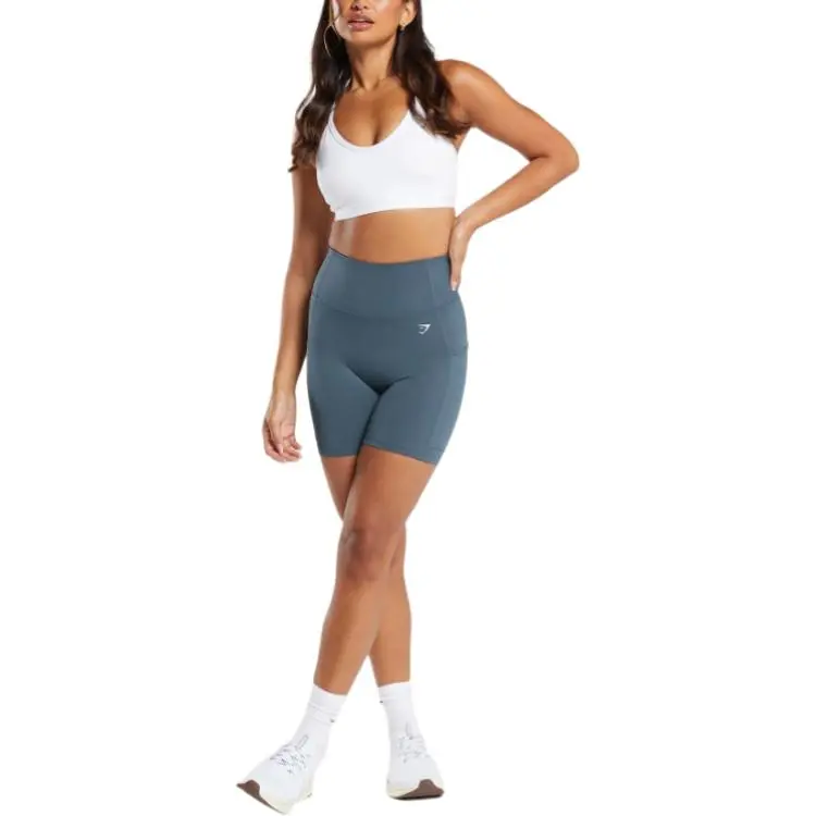 GYMSHARK Yoga Shorts Women's Freight Blue-2