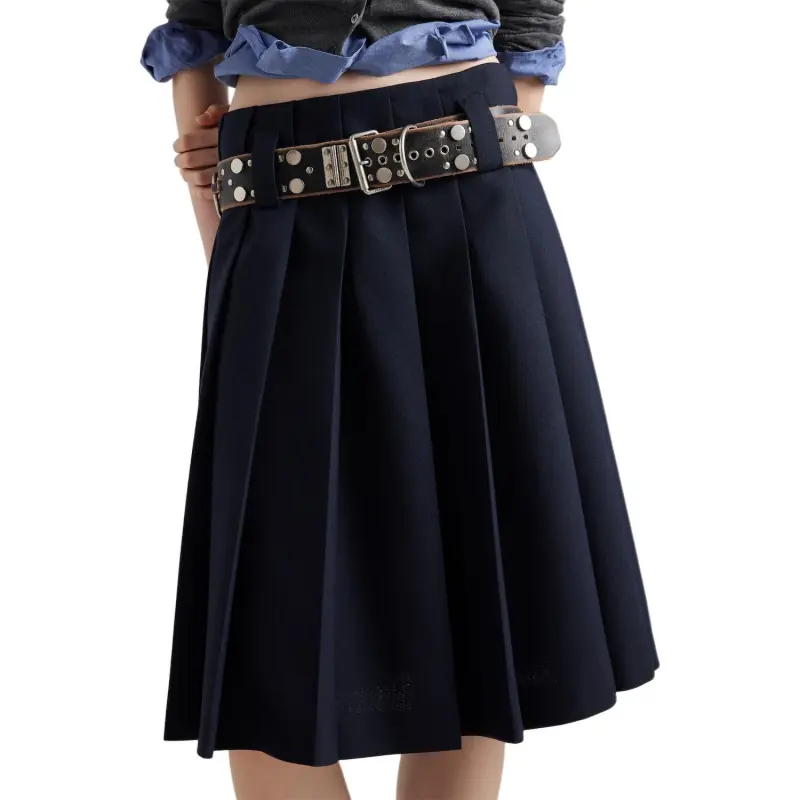 PRADA Casual Long Skirts Women's Blue-3