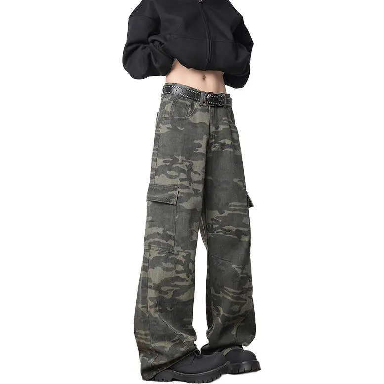 MIIRACER Jeans Unisex Green Camouflage-6