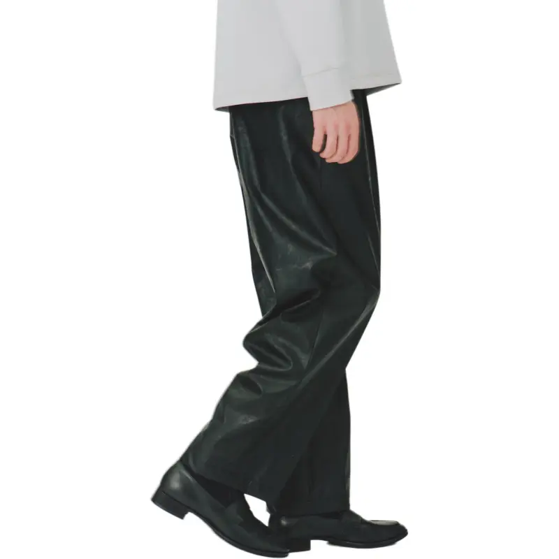 UNITED TOKYO SS25 Leather Pants Men's Black-3