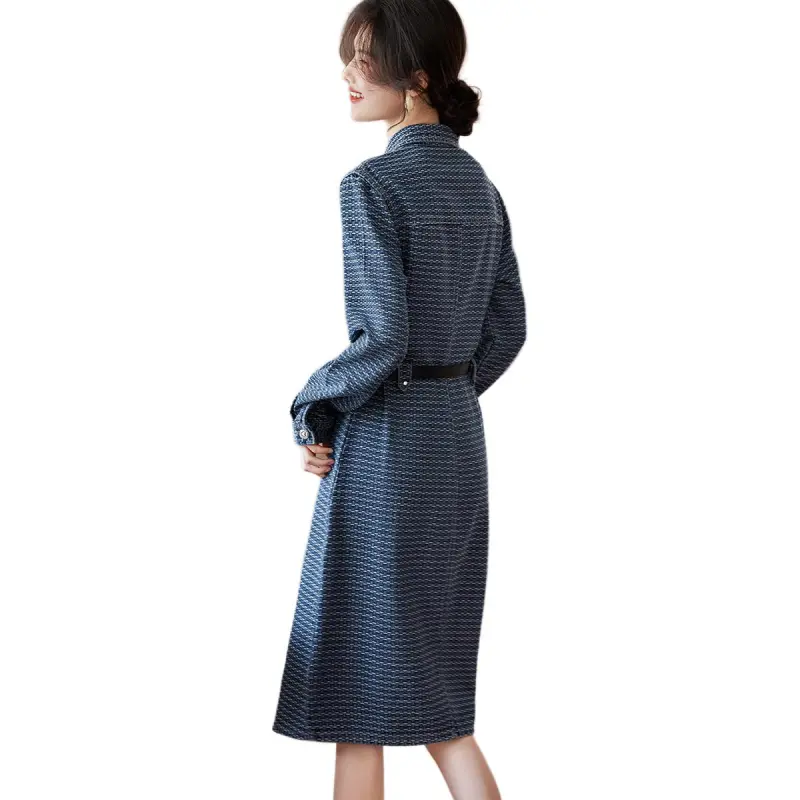 XWI Long Sleeved Dress Women's Light Blue-1