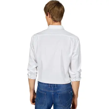 GOLDLION Shirt Men's White Embroidered