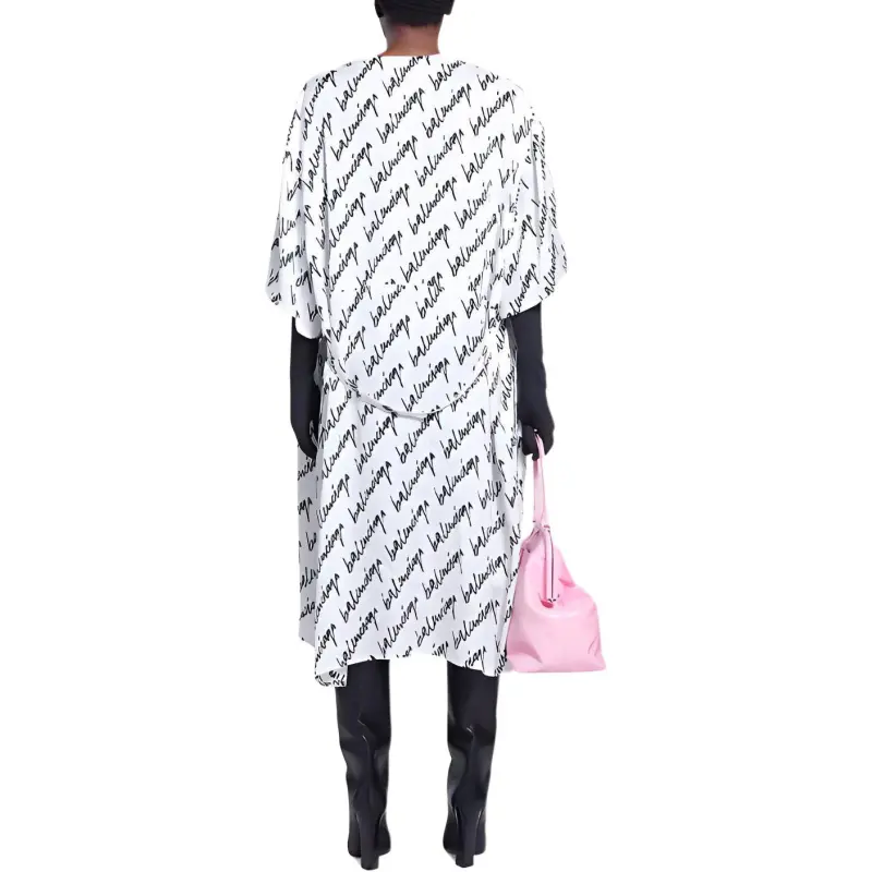 Balenciaga SS22 Short Sleeved Dresses Women's White-2