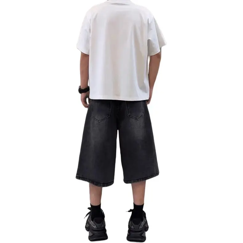 DARK HORSE Denim Shorts Unisex Vintage Black-1