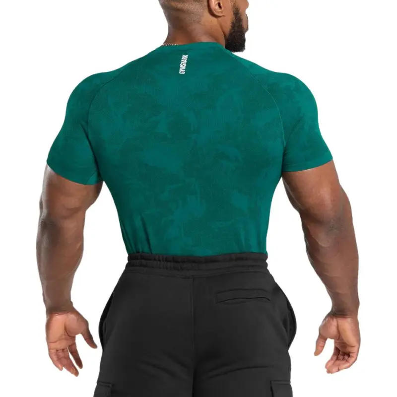 GYMSHARK T Shirt Men's Inspirational Cyan/Strong Cyan-1