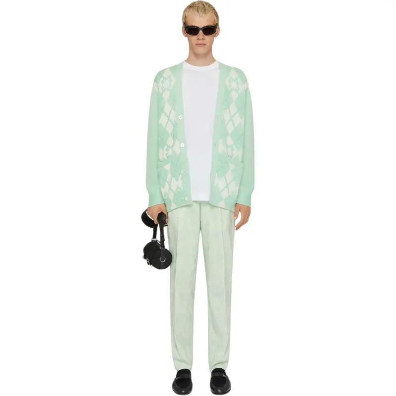 Givenchy Monogram 72 Argyle Knit Cardigan-1