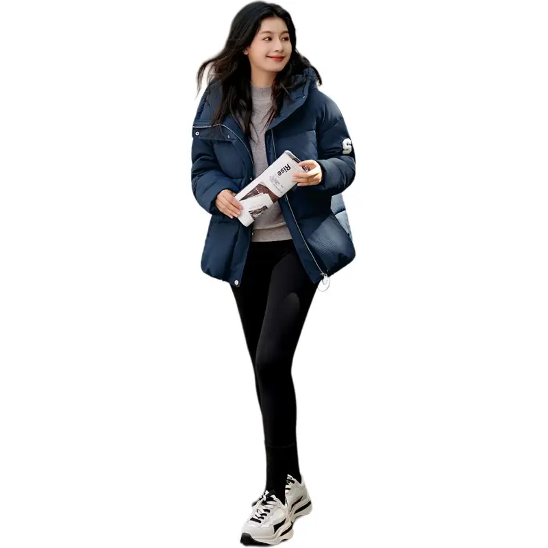 Mo Han Yi Mei Puffer Jacket Women's Navy Blue-5