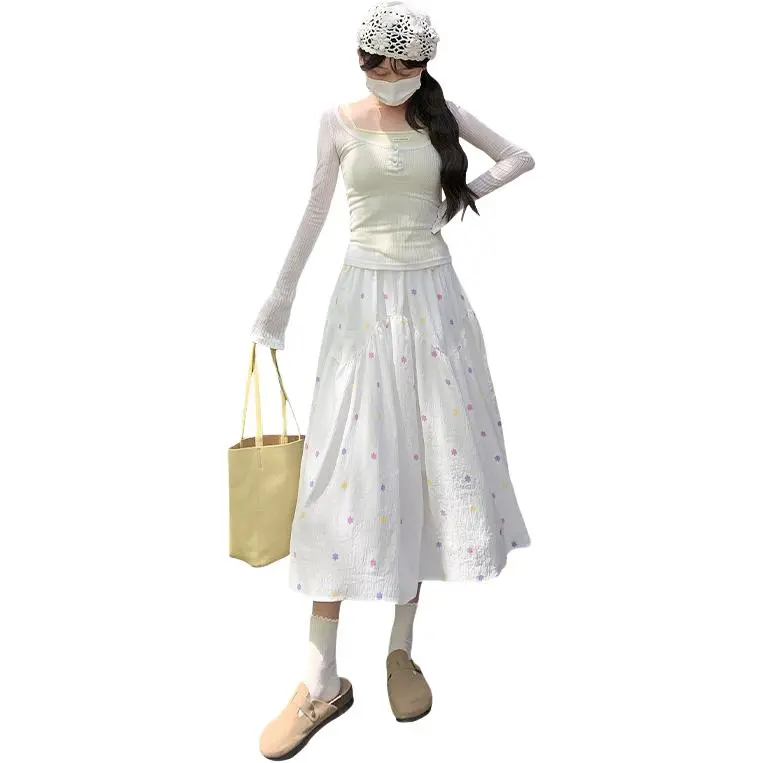 Mu Xiao Xin Casual Long Skirt Women's-2