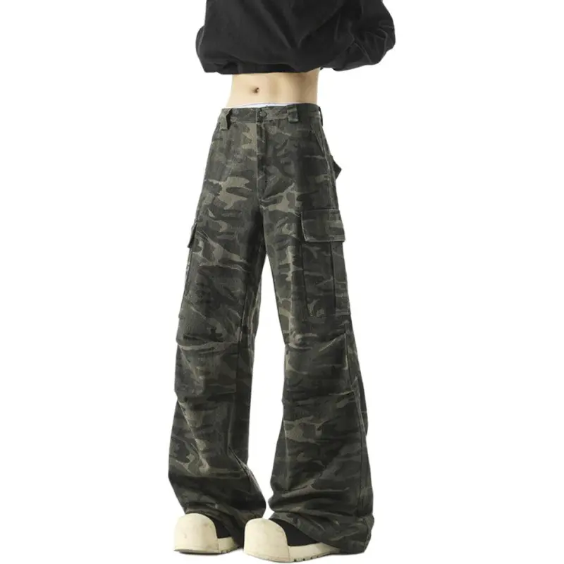 BENGEN Cargo Pants Unisex Camouflage-2