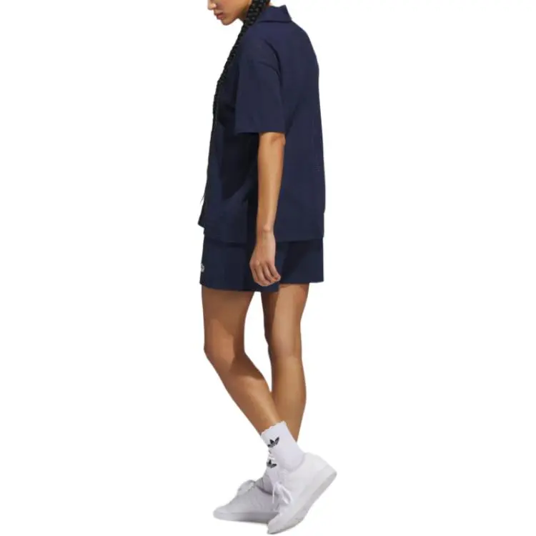 Adidas Originals KNIT SHORTS Sports Shorts Unisex Dark Indigo/Wonder White-4