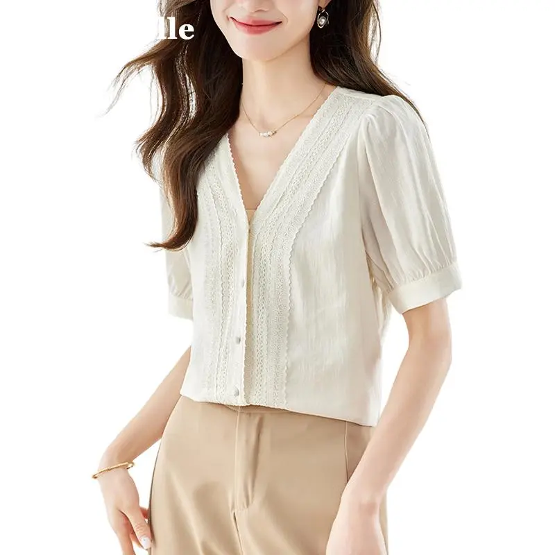 La Chapelle Shirt Women's Beige-1