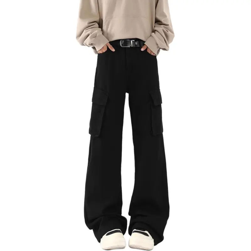 DUATOGE Casual Pants Men Black -1