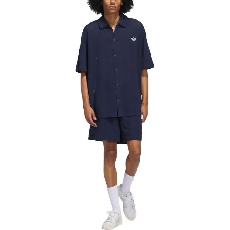 Adidas Originals KNIT SHORTS Sports Shorts Unisex Dark Indigo/Wonder White-6