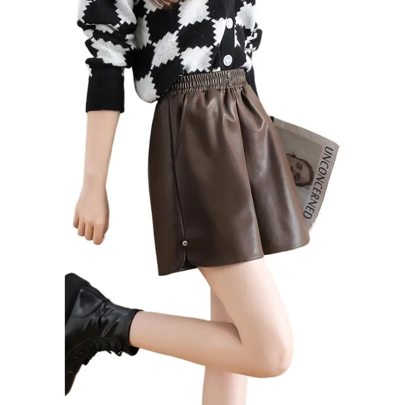Mo Han Yi Mei Casual Shorts Women's Coffee-6
