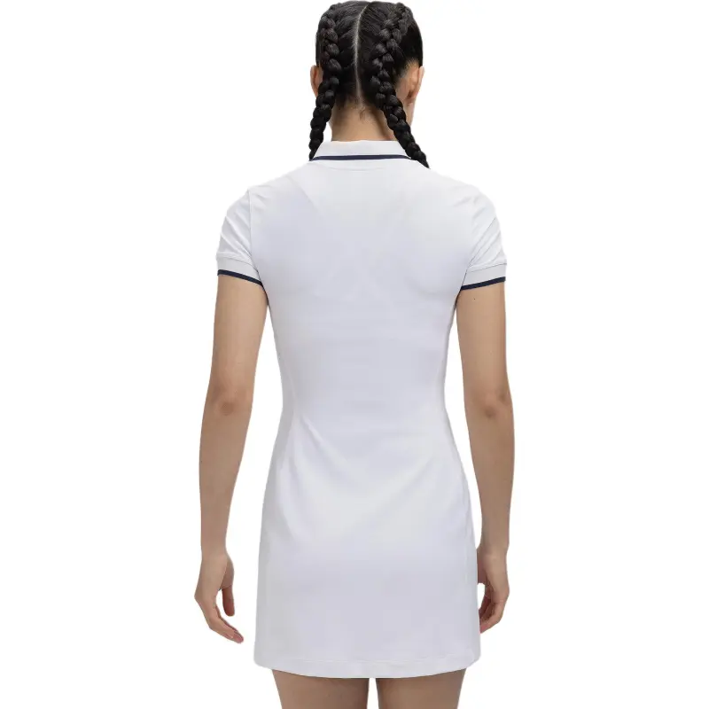 Lululemon Slim Fit Short Sleeved Dress Women's White/Carefree Blue/WHT/CLBL-2
