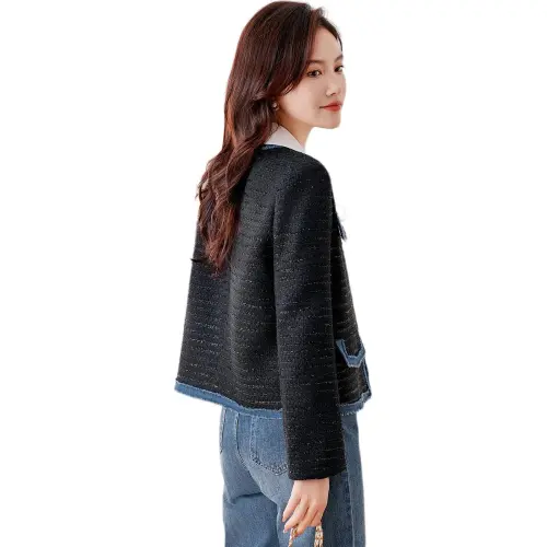 Like The Age Of Water Velvet feel Coat Women's Black