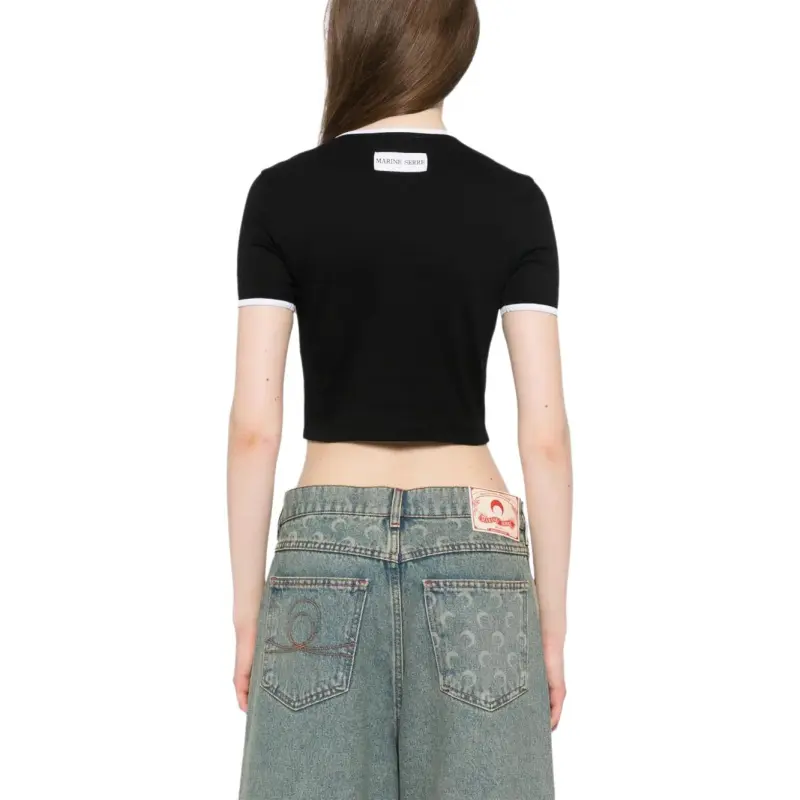 Marine Serre Moon logo Cropped Top-3