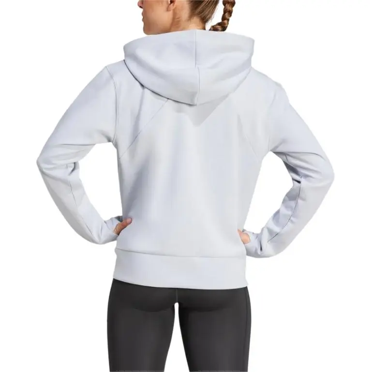 Adidas DESIGNED 4Climacool Training Full Zip Hooded Sweatshirt Jackets Coats Women's Halo Silver-2