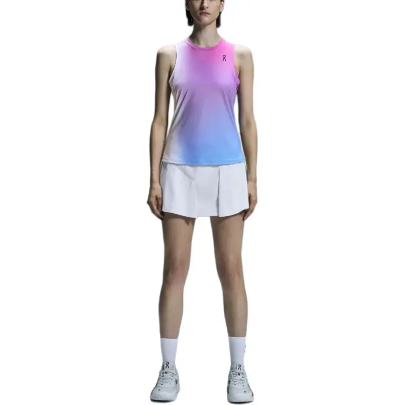On CourtTank Tennis Tops Women's White Pink-2