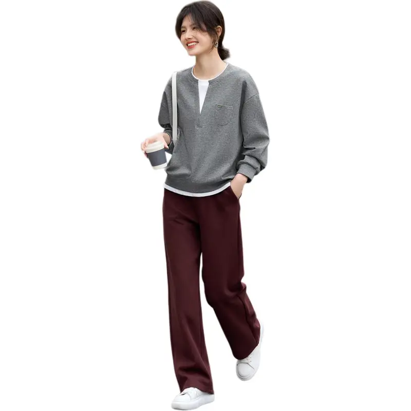 XWI Sweatshirt Women's Gray & White-2