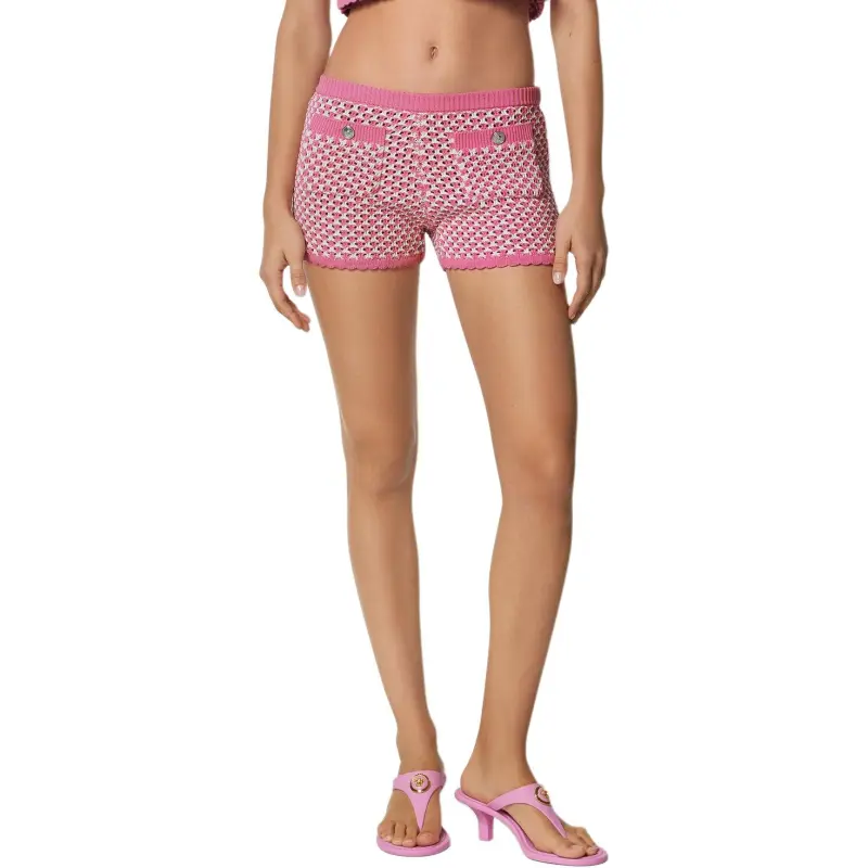 VERSACE Crochet knit Shorts-1