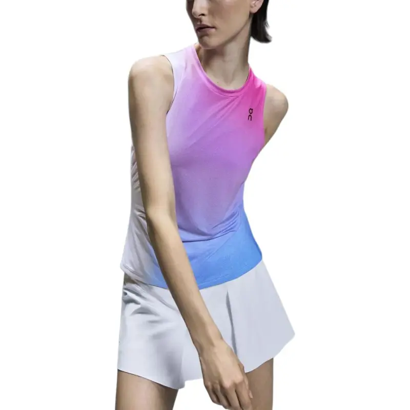 On CourtTank Tennis Tops Women's White Pink-1