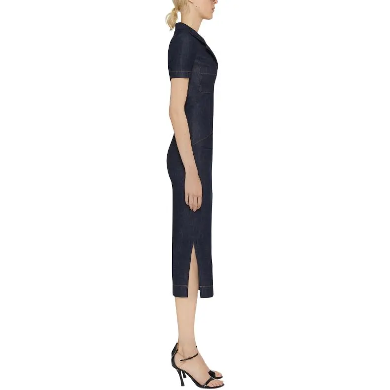 Givenchy Denim Pockets Midi Dress 'Medium Blue'-3