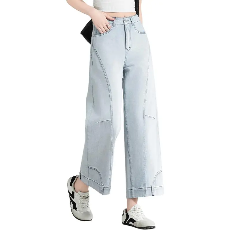 You cow me pants Jeans Women's White Blue-2