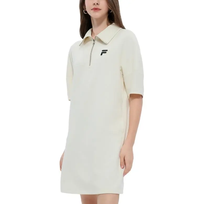 FILA FUSION LIFEFOB Collection Short Sleeved Dress Women's Ivory-5