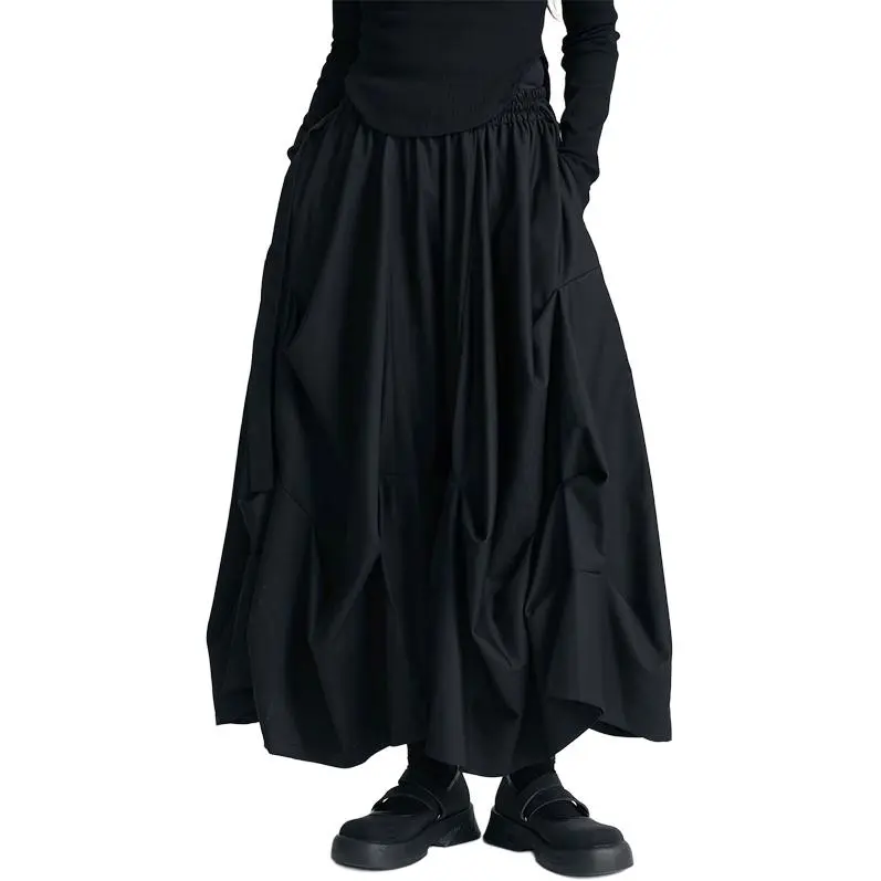 LUYUSHANYU Skirt Pants Unisex Black-1