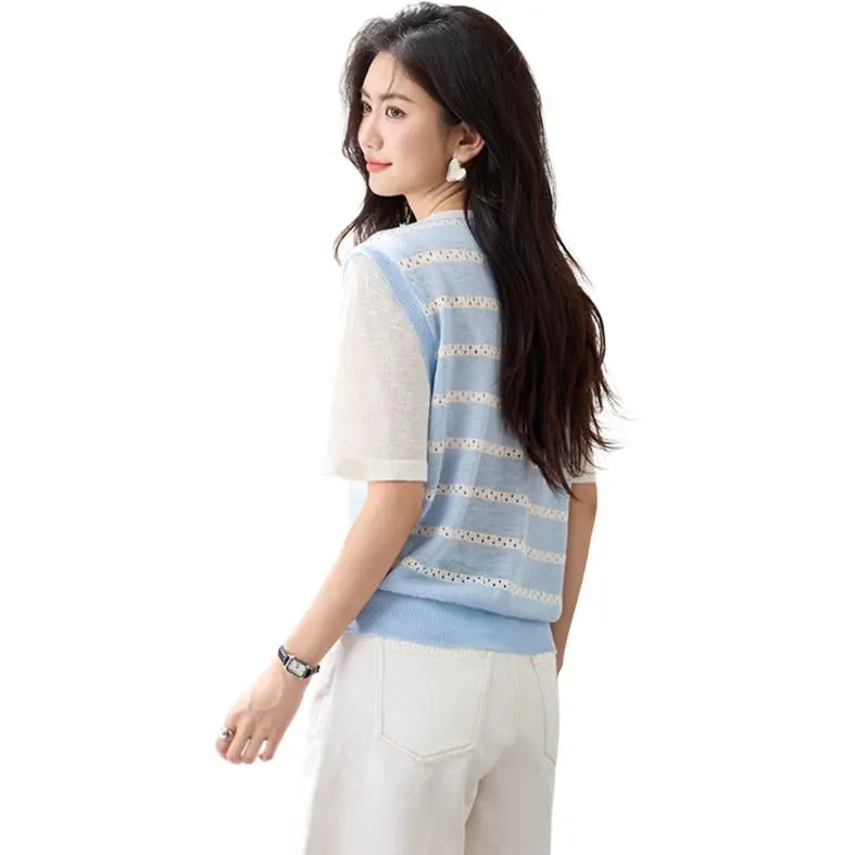 La Chapelle Knitwear Women's Light Blue-1
