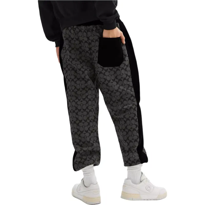 COACH Knitted Sweatpants Men's Charcoal Black-2