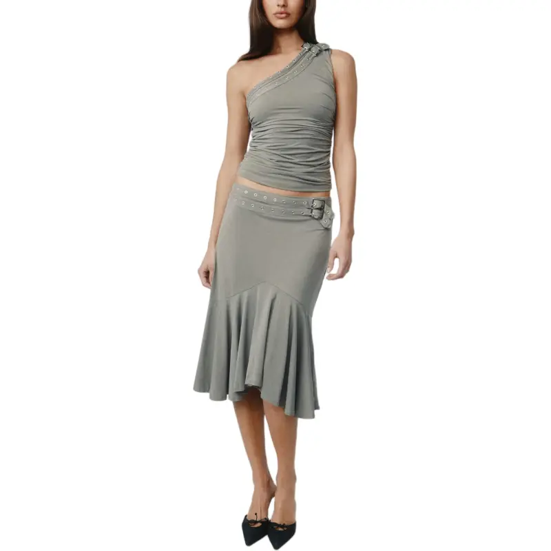 WITH JEAN SS25 Sloan Casual Long Skirt Women's-2