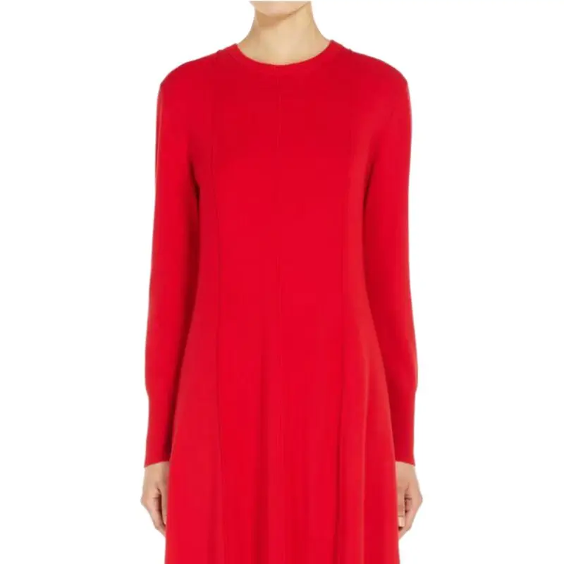 MaxMara Long Sleeved Dress Women's Red-4