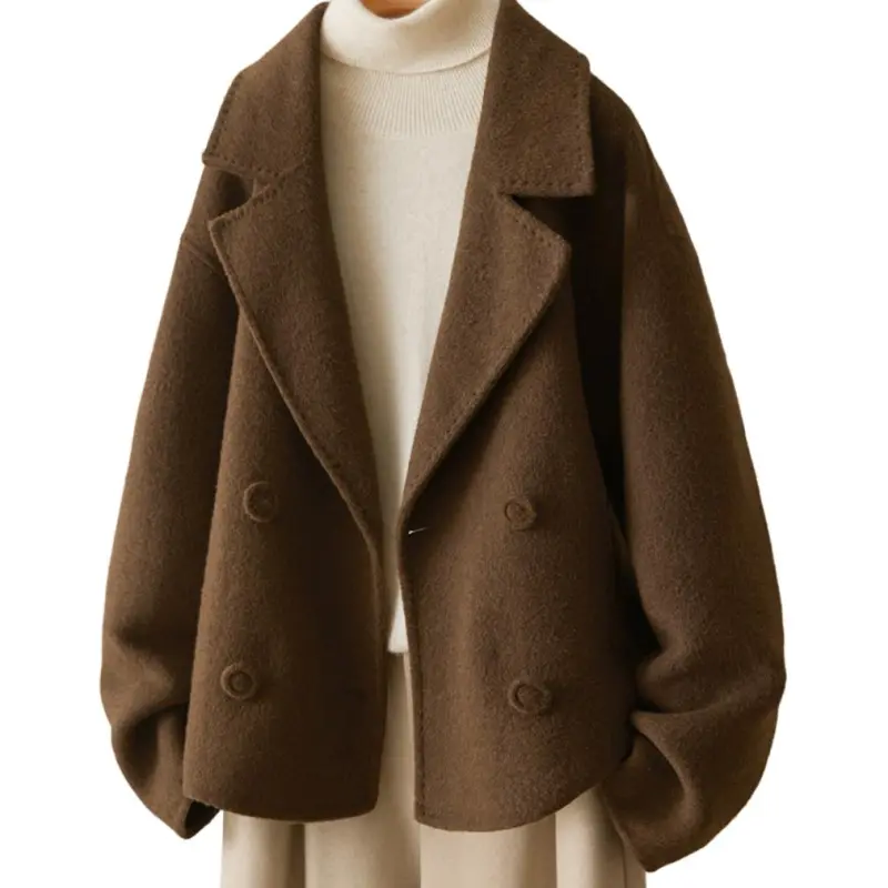 IHIMI Coat Women's Camel Coffee-1