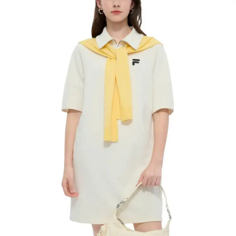 FILA FUSION LIFEFOB Collection Short Sleeved Dress Women's Ivory-1