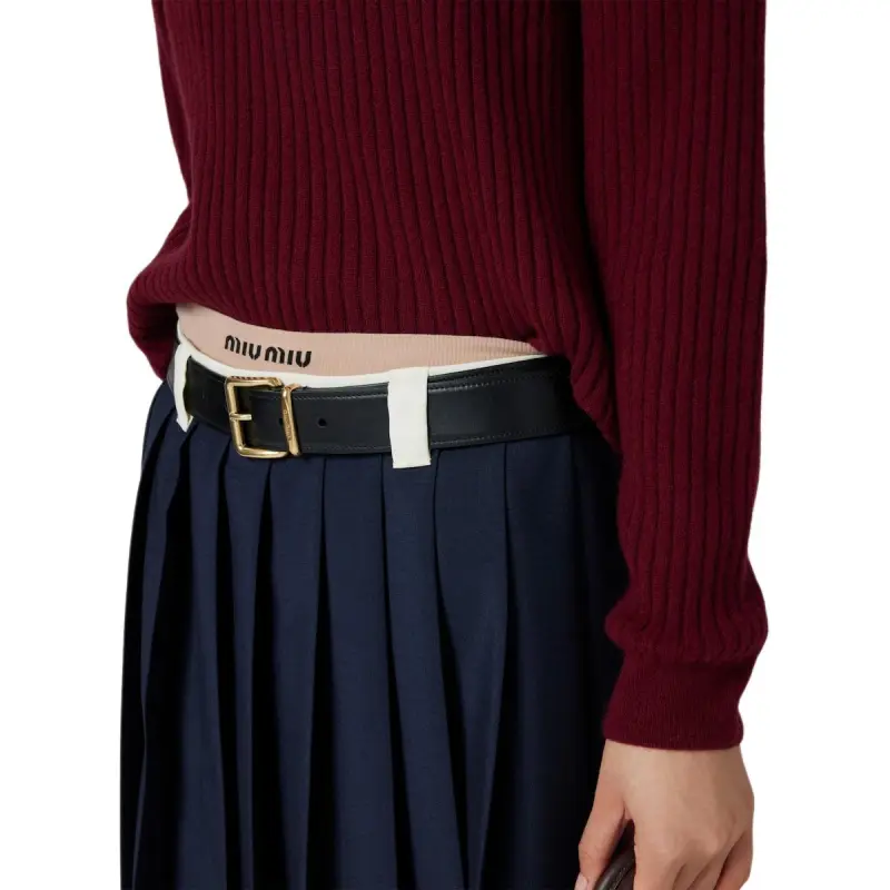 MIU MIU Cashmere Polo Shirt-4