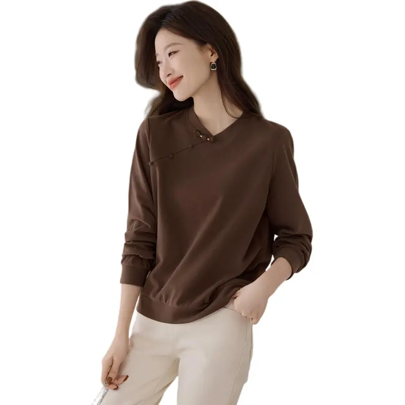 Mo Han Yi Mei FW24 Sweatshirt Women's Coffee-7
