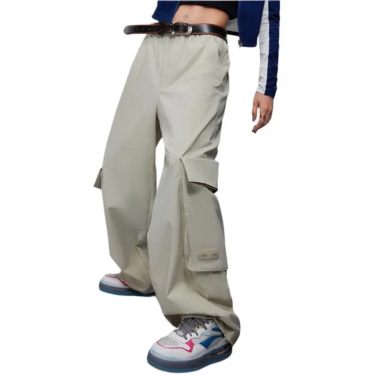 LiNing Sports Life Collection Knitted Sports Pants Women's Foam Khaki-2