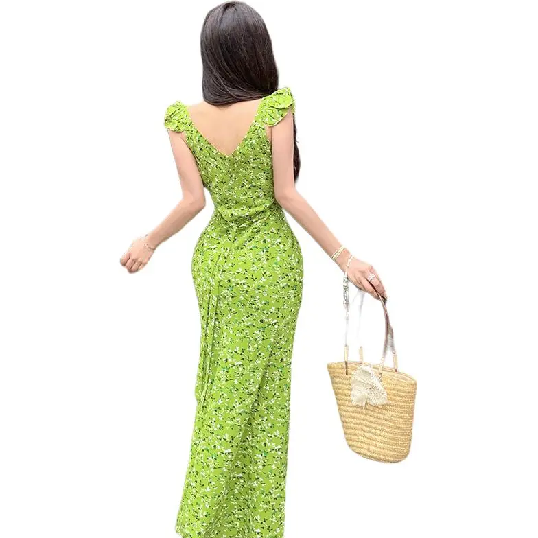 Dior Beauty Slip Dresses Women's Green-1