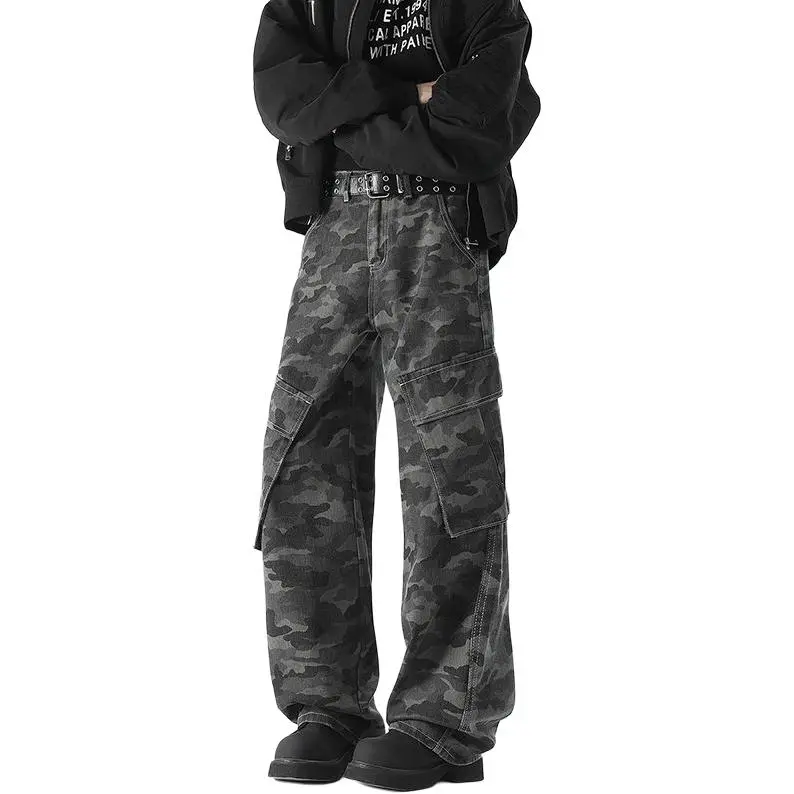 Humanism 1986 Jeans Unisex Camouflage Gray-1
