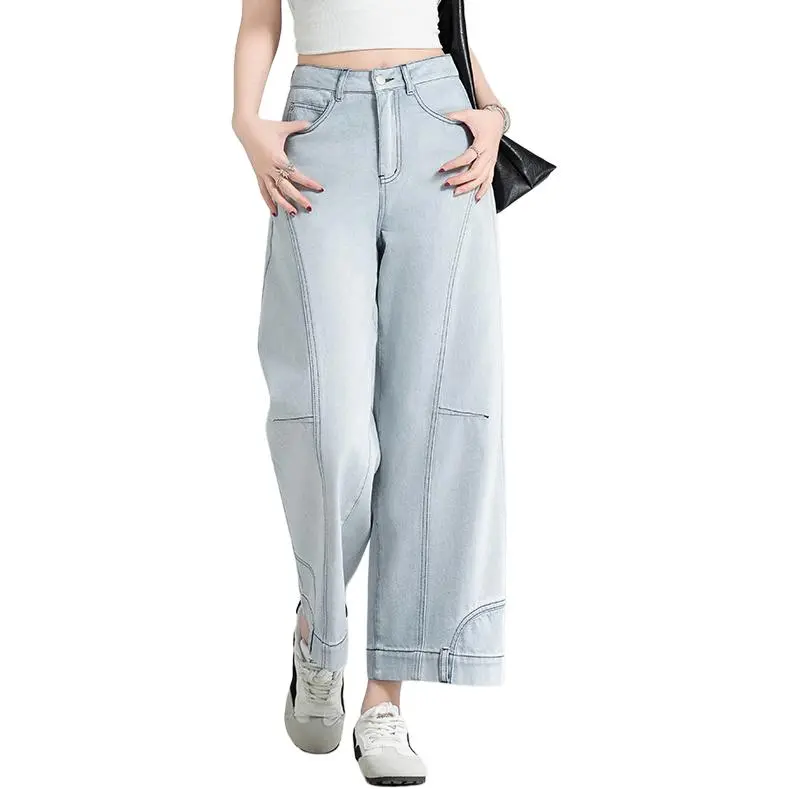 You cow me pants Jeans Women's White Blue-7